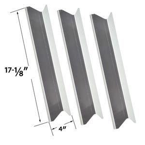 3 Pack Replacement Stainless Steel Heat Plate for Presidents Choice 09011010PC, 09011042PC, 09011044PC, BBQTEK GSC3219TA, GSC3219TN and Perfect Flame E3520-LPG, E3520-NG Gas Grill Models