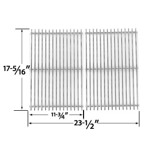 Replacement Heavy Duty Stainless Steel Cooking Grid for Broil King 96824, 96827, 96844, 96847, 96894, 96897, 969-24, 969-27, 969-44, 969-47, 969-94, 969-97, 96924, 96994, 96997 Gas Grill Models, Set of 2