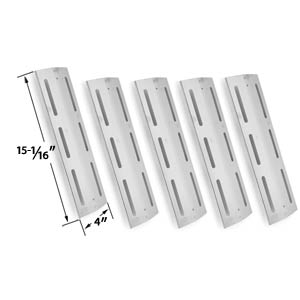 5 Pack Replacement Stainless Steel Heat Shield for Kmart 640-117694-117, Brinkmann 4 Burner 8401, 810-8410-F, Pro Series 8300, 810-8300-W, Grill Chef PAT502, Grand Hall & Kenmore 17682, 17684, 640-117694-117, 141.163291, 141.162271, 141.163211, 141.163231