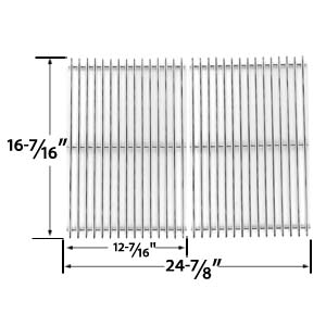 Replacement Stainless Steel Cooking Grid for Charbroil 640-01303702-3 and Kenmore 146.162222010, 146.16142210, 146.16197210, 146.16198210, 146.16222010 Gas Grill Models, Set of 2