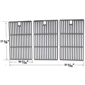 Cast Iron Cooking Grid Replacement for BroilChef GSC3218WB, Perfect Flame SLG2006C, SLG2006CN, SLG2007D, SLG2007DN, 225198, 14103, 67119, 65499 Gas Grill Models, Set of 3