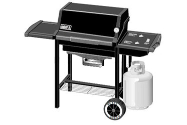 Weber 2241411 Genesis Silver A LP W/STAINLESS STEEL GRATES (2000)