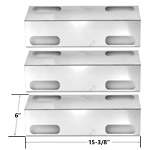 Replacement 3 Pack Universal Stainless Steel Heat Plate for Ducane Affinity 3000 Series, 3073101, Affinity 3073101 Gas Grill Models