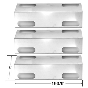 Replacement 3 Pack Universal Stainless Steel Heat Plate for Ducane Affinity 3000 Series, 3073101, Affinity 3073101 Gas Grill Models
