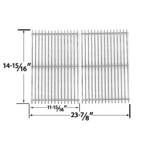 Replacement Stainless Steel Cooking Grid for Charbroil 463350108, 463350505, 463351505, 463351605, 463352505, 463353505, 463360306, 463361305, 463362006, 463362206, 466362406, 463363006, 46645470 and Thermos 466364006 Gas Grill Models, Set of 2