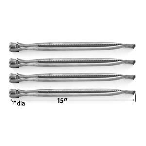 Replacement 4 Pack Stainless Burner for Nexgrill 720-0697, 720-0744, 85-3225-6, Tera Gear and Uberhaus 780-0007A 780-0390 Gas Grill Models