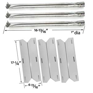 Replacement Charmglow 720-0230, 720-0036-HD-05 Home Depot 3 Burner Gas Grill Model | 3 Stainless Steel Burners & 3 Stainless Steel Heat Plates