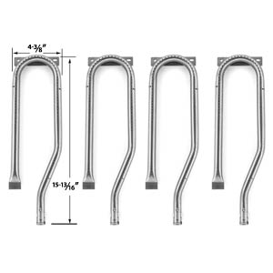 Repair Kit for Jenn Air 720-0337, 7200337, 720 0337 BBQ Gas Grill Includes 4 Stainless Burner and Porcelain Cooking Grates