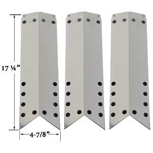 Stainless Heat Shield For Nexgrill 720-0522, 720-0584A, 720-0650A, 720-0430 (3-PK) Gas Models