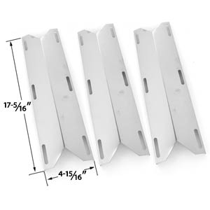 Replacement 3 Pack Member's Mark 720-0584, Grand Isle 860-0193, Perfect Flame 720-0522, 720-0522CAN, 730-0522 & Sams 720-0582, 720-0584A Gas Grill Stainless Steel Steel Heat Shield