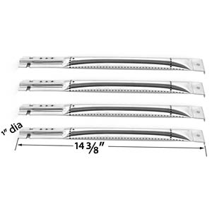 Charbroil 4363420507, 463420509, 463460708, 463460710 Gas Grill Replacement KIT - 4 Stainless Steel Burners, 4 Stainless Heat Shields and 3 Crossover Tubes