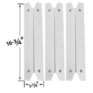 Replacement 3 Pack Stainless Steel Heat Plate, Heat Shield, Heat Tent, Burner Cover, Vaporizor Bar, and Flavorizer Bar for Brinkmann, Charmglow Models Grills