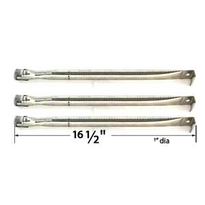 Replacement 3 Pack Stainless Steel Burner for Brinkmann 7341, pro series 7541, 810-6320-b, 810-6320-v, 810-7310-f, Bull Steer 06328, 06329 and 810-7420-f, 810-7420-s, 810-7440-f, 810-7440-s, 810-7500-s Gas Models …