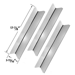 3 Pack Stainless Steel Heat Shield Replacement for Brinkmann 810-7741-0, Pro Series 7741, 810-7741-W, Pro Series 7741, 810-7751-0, Pro Series 7751, 810-7441S, BOND GSS2520JA and Charmglow 810-7441S Gas Grill Models