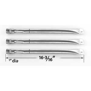 Replacement 3 Pack Stainless Steel pipe Burner for Grillada, Brinkmann and Charmglow Gas Grill Models