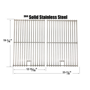 Replacement Stainless Grates For Bakers & Chefs, BBQ Grillware, BBQTEK & Broil-Mate Gas Models, Set of 2