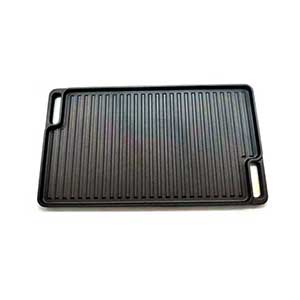 Double Sided Cast Iron Griddle Plate - Replacement Cooking Pan Heats very quickly & Easy to clean Gas Grill