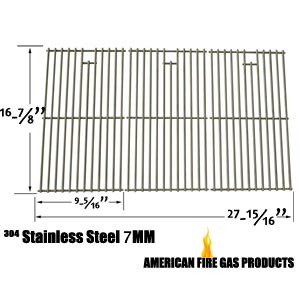 Replacement Stainless Steel Cooking Grid for Charbroil 463420507, 463420508, 463420509, Kenmore 463420507, 461442513 and Master Chef 85-3100-2, 85-3101-0, G43205, T480 Gas Grill Models, Set of 3