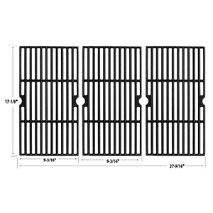 Replacement Cast Cooking Grids for Fire King BG2824BP- XG1609603400, 556307418, XG1709603404 Gas Grill Models, Set of 3