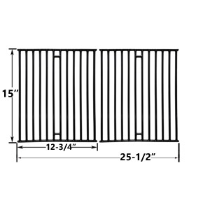 Porcelain Cast Iron Replacement Cooking Grids For Broil King 945584, 945587, 94624, 94627, 94644 and Broil-Mate 1155-54, 1155-57, 115554, 115557 Gas Grill Models, Set of 2