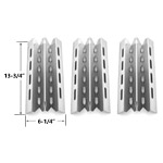 3 Pack Stainless Steel Heat Plate Replacement for select Broil King, Broil-Mate, Huntington and Sterling Gas Grill Models