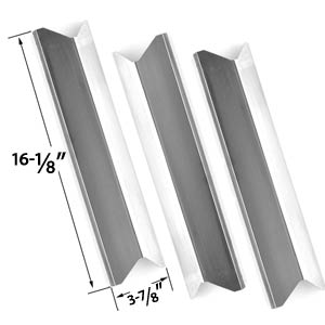3 Pack Replacement Stainless Steel Heat Plate/shield for Kenmore, Master Forge, Perfect Flame 2518SL-LPG, SLG2006C, 14103 SLG2006CN, 225198 SLG2007A, SLG2007B, 63033 SLG2007BN, 64876 SLG2007D, 65499 SLG2007DN, 67119, SLG2008A, 61701 and BBQTEK GSF2818K, G
