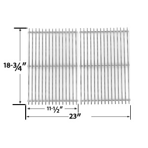 Replacement Stainless Steel Cooking Grid for Kenmore (Sears) 119.16301, 119.16301800, 119.16302, 119.16433010, 119.16434010, 16301, 16302, 119.16302800, 141.16226 and Members Mark BQ05051 Gas Grill Models, Set of 2