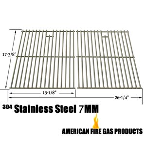 Replacement Stainless Steel Replacement Cooking Grid for Grill Master 720-0670E, 720-0670-E and Broil-King 9615-54, 9615-57, 9615-64, 9615-67, 9625-54, 9625-64, 9625-84, 9625-87 Gas Grill Models, Set of 2