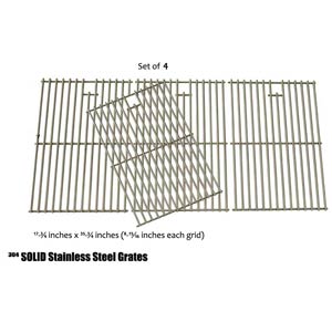 Replacement Stainles Cooking Grates For Brinkmann 810-8445-W, 810-8446-N, 810-8448-F, 810-9610-F, 810-9620-0 Gas Models, Set of 4
