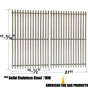 Replacement Stainless Steel Replacement Cooking Grid for Brinkmann 810-9490-0, Grill Master 720-0697, Nexgrill 720-0697, Tera Gear 13013007TG and Uniflame GBC091W, GBC940WIR, GBC956W1NG-C, GBC981W, GBC981W-C, GBC983W-C Gas Grill Models, Set of 2