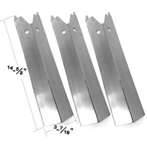 Stainless Heat Plate For Chargriller 2001, 2020, Outdoor Gourmet BO9LB1-32 Gas Models, Set of 3