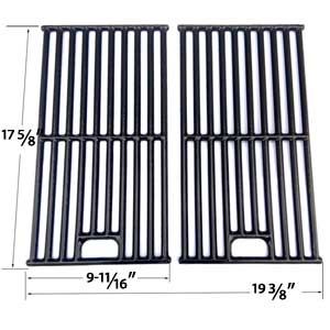 Replacement Porcelain Cast Iron Grates For Dyna-glo DGB730SNB-D, DGB730SNB, M365GMDG14-D, M365GMDG14, 314076 Gas Grill Models, Set of 2