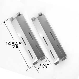 Replacement 2 Pack Stainless Steel Heat Plate for Gas Grill Models by Coastal 9900, Cruiser, Supreme, Grand Hall MFA05ALP, Patio Range, Grand Hall, Jamie Durie Patio Kitchen 4 and 6 burner, Members Mark M3206ALP, M3206ANG, Patio Range SK472B, CG41064 and 
