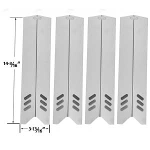 4 Pack Replacement Stainless Heat Shield for Uniflame GBC1030W, GBC1030WRS, GBC1030WRS-C, GBC1134W, GBC1134WRS, Uniflame GBC1134WBL Lowes Gas Grill Models