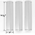 Replacement 3 Pack Stainless Steel Heat Plate for Master Forge GCP-2601, GGP-2501, GGPL-2100CA, Charbroil, Brinkmann & Master Chef Gas Models