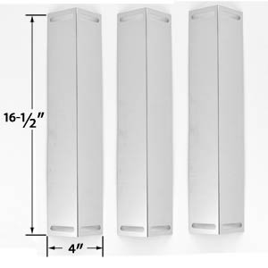 Replacement 3 Pack Stainless Steel Heat Plate for Master Forge GCP-2601, GGP-2501, GGPL-2100CA, Charbroil, Brinkmann & Master Chef Gas Models