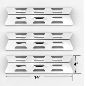 3 Pack Replacement Stainless Steel Heat Plate for BBQ Tek GSF2616AC Bond GSF3016E, BroilChef GSF2616AK, Presidents Choice SSS34146TCS & Tera Gear GSF3916 Gas Grill Models