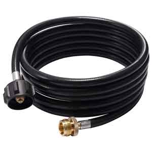 12ft (144in) QCC1 / Type1 LP Propane Tank Adapter Hose Allows Tabletop Grills and Camping Stoves to Use Standard 20 LB Refillable Propane Tank