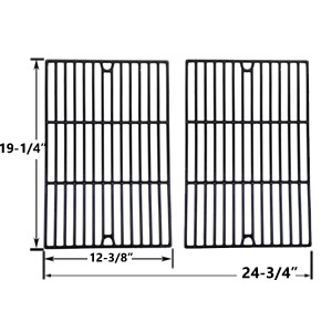 Porcelain Cast Iron Replacement Cooking Grids For Weber Genesis e-320, e-320 2007, e310, e310 2007, e320, e320 2007, ep-310, ep-310 2007, ep-320, ep-320 2007, ep310 2007 Gas Grill Models, Set of 2
