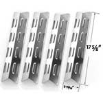 4 Pack Stainless Steel Heat Plate Replacement for Presidents Choice 10011012, GSS2520JA (10011012, NG 524636) , GSS2520JAN (PC 10011013, NG 903455), BroilChef GSS2520JA (06695002) , GSS2520JAN (06695007) & Tera Gear Gas Grill Models