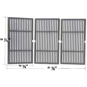 Replacement Cast Iron Cooking Grates For Presidents Choice GSS3220JS, GSS3220JSN, PC25762, PC25774 &Charbroil 463268207, 463268806 Gas Models, Set of 3