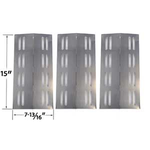 3 Pack Stainless Steel Replacement Heat Plate for Barbeques Galore 3BENDLP, Members Mark Models REGAL04CLP, Charbroil 463742111, Patio Chef SS42, Patio Chef SS54, Patio Chef SS72LP, Patio Chef SS72NG, Grand Hall REGAL04CLP, Sams Members Mark Regal 04CLP a