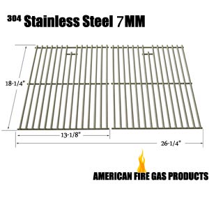 Replacement Stainless Steel Cooking Grid for Charbroil 463247009, 463247109, 463248108, 463257010, 463257110, 463261007, 463261107, 463261709, 463268007, Coleman 85-3028-6, G52203, G52204, Even Heat, G52202 Gas Grill Models, Set of 2