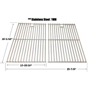 Replacement Stainless Steel Cooking Grid for Kenmore 16644, 415.16042010, 415.16644900, 415.16941010, 415.16943010, 415.16944010 and Uniflame NSG3902B, NSG3902D Gas Grill Models, Set of 2