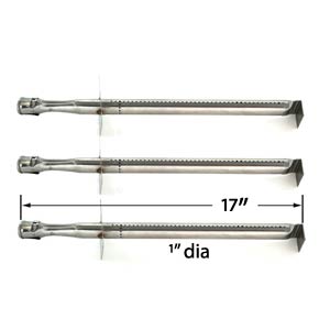 Replacement 3 Pack (17"x1") Stainless Steel Tube Burner for Jenn Air, Great Outdoors, & Vermont Castings Model Grills 