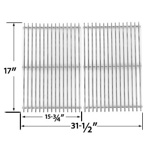 Replacement Stainless Steel Cooking Grid for select North American Outdoors Bass Pro Shops XH1510, XH1510, Kenmore XH1510 and XPS DXH-8501, XH1510 Gas Grill Models, Set of 2
