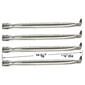 Replacement 4 Pack Grill Burner for select Gas Grill Models by BBQTEK, Bond, Brinkmann, Grand Cafe, Grill Chef and Others