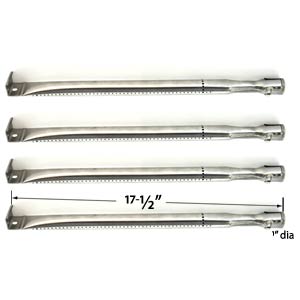 4 Pack Replacement Stainless Steel Burner for select Presidents Choice 10011012, GSS2520JA and Tera Gear GSS2020, GSS2520JA, GSS2520JAN, GSS3220A, GSS3220AN Gas Grill Models