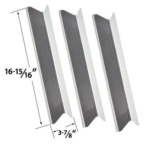3 Pack Stainless Steel Heat Plate Replacement for BBQTEK GSS3219A, 1614453, GSS3219AN, GSS3219B, 1662914, Jasper Gas Grill Models