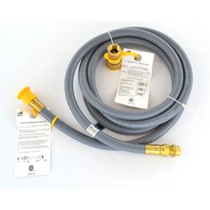 12 FT Natural Gas 3/8" Hose With Quick Connect 3/8-Inch For Napoleon 405RB, 450, 450RB, 450RSB, Coleman, Master Chef & Broil King 8342-67, 8342-87 Gas Models